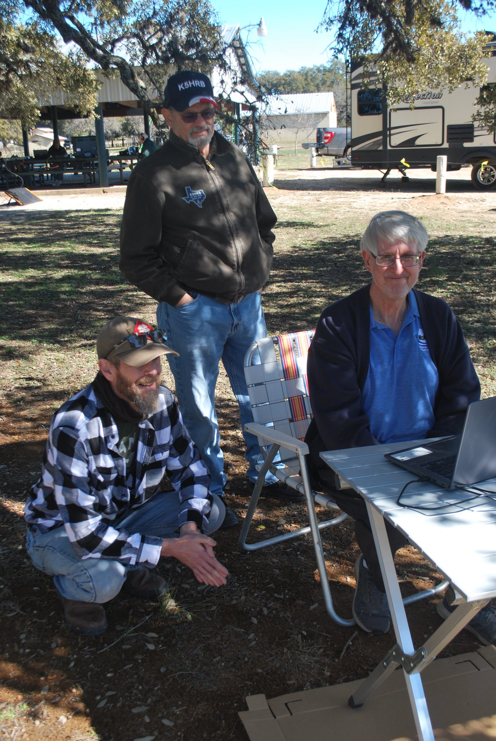 Club members at Winter Field Day